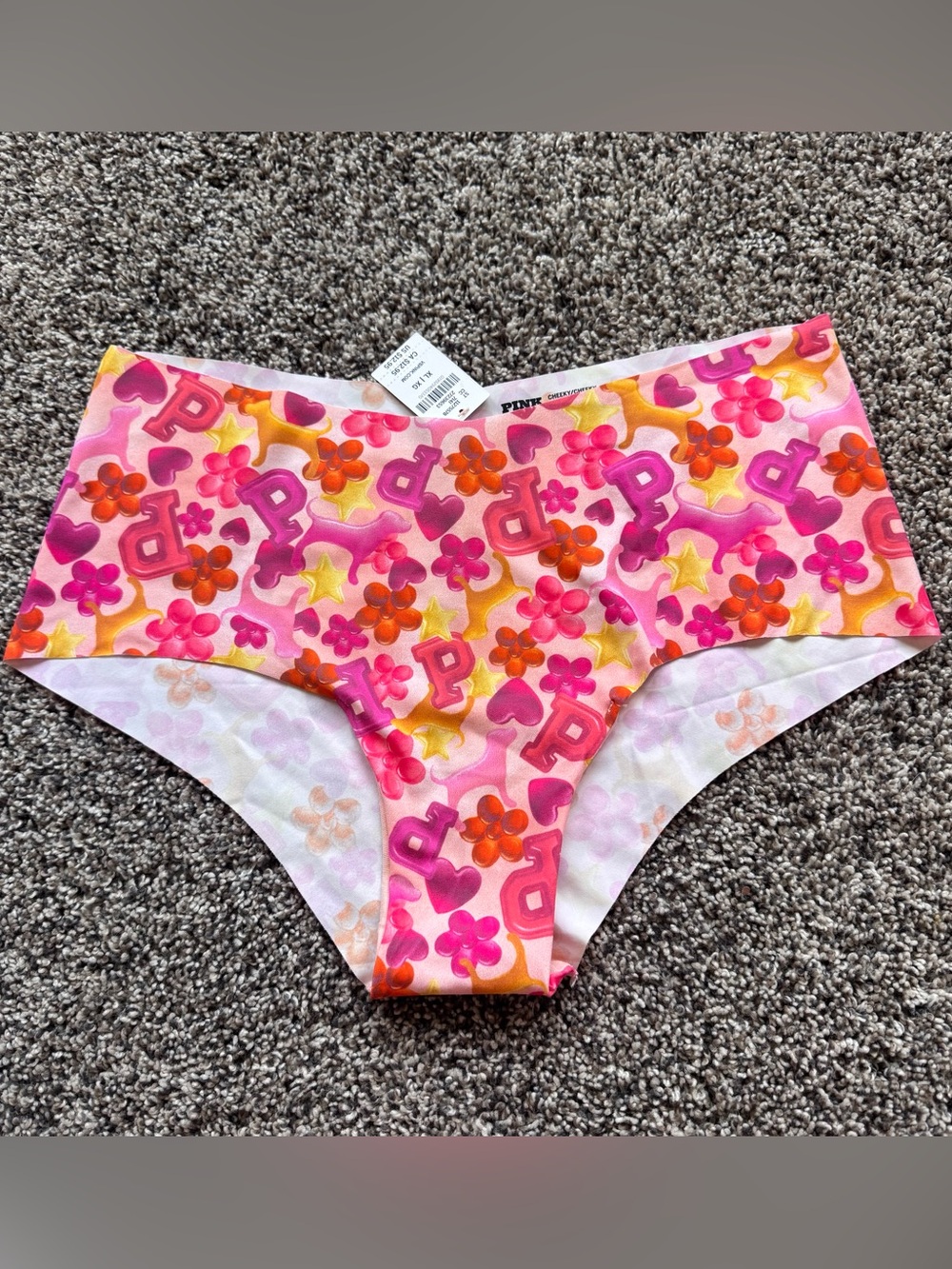 NEW PINK Victoria's Secret Cheeky Panties - Pink/Orange